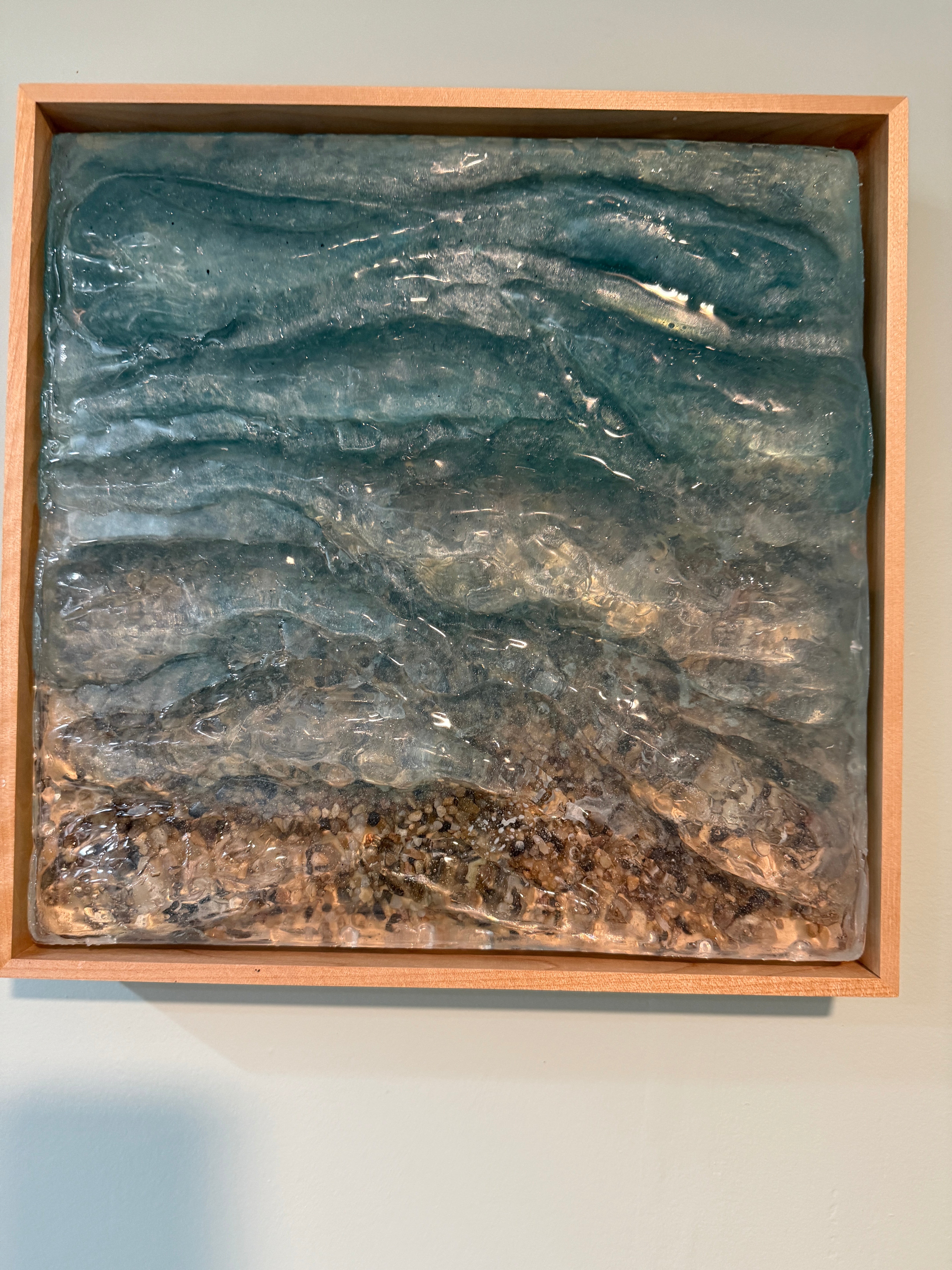 Memorial Art - Custom Cremation Ashes Ocean Wall Art