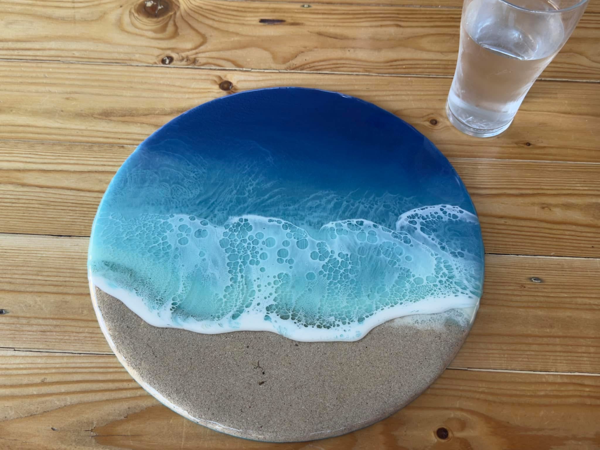 Memorial Art - Custom Cremation Ashes Ocean Wall Art