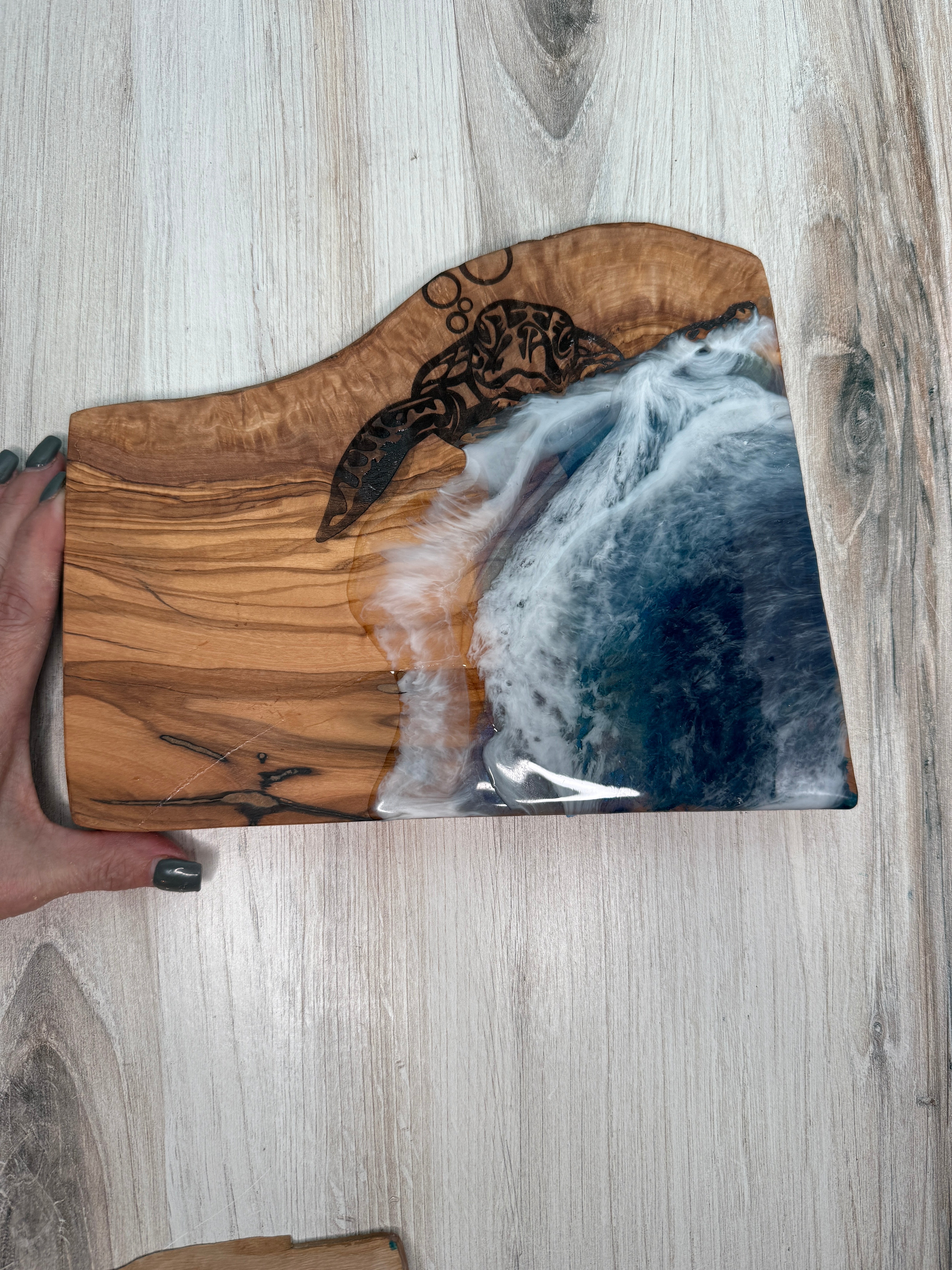 Ocean Tides Turtle Engraved Cutting Board