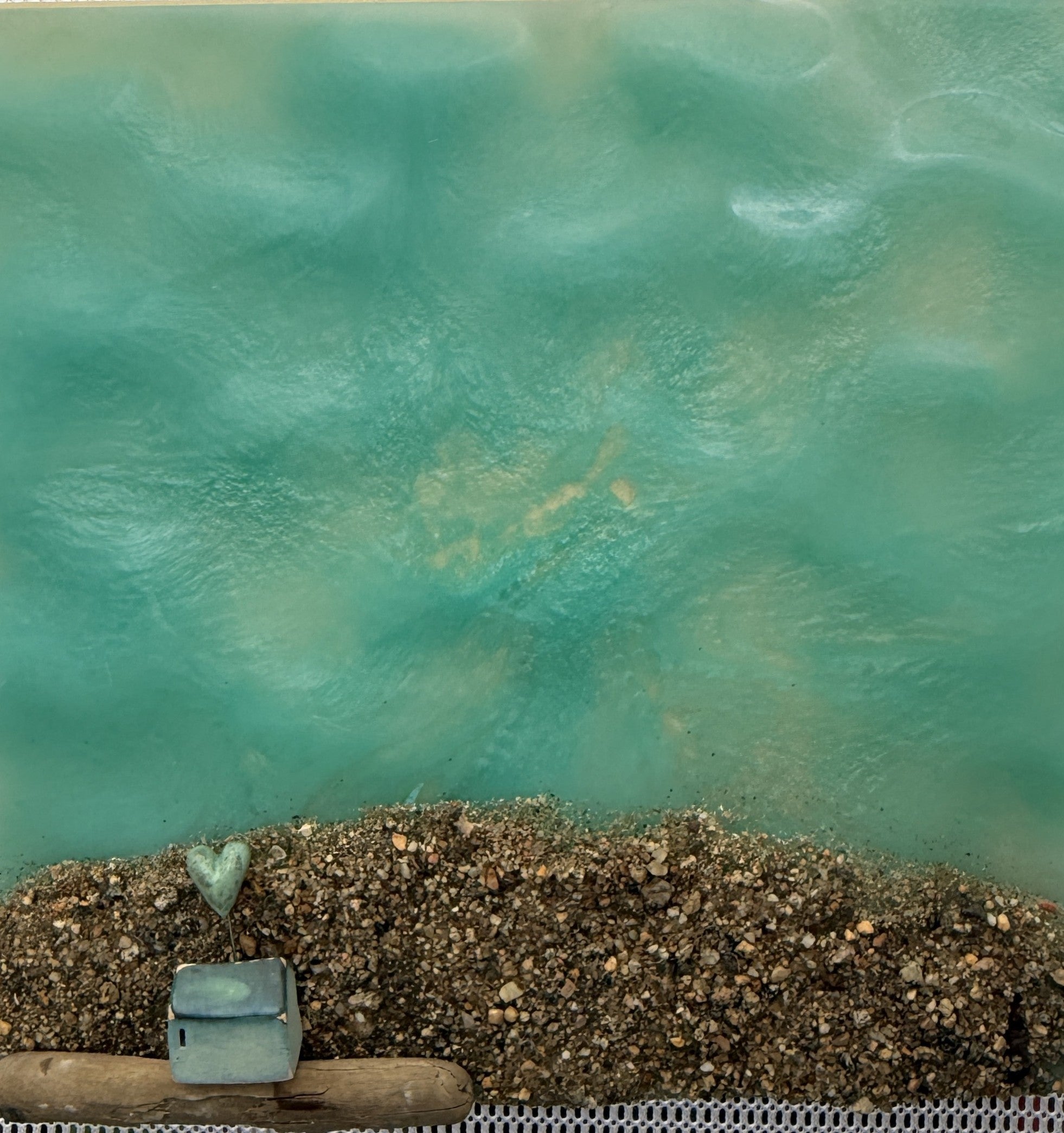 Coastal Haven – 12x12 Resin Art