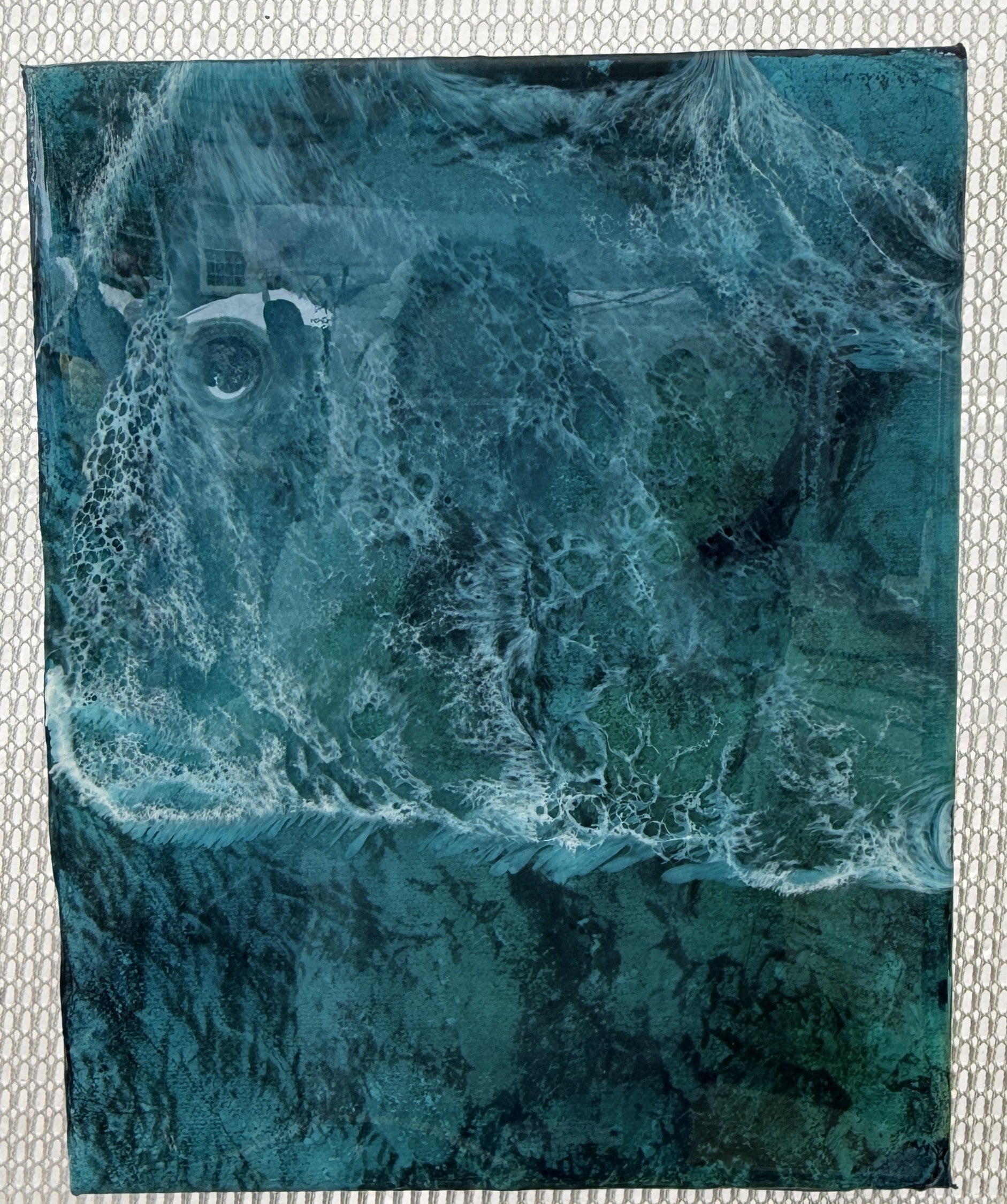 Midnight Wave Study – 8x10 Coastal Resin Art