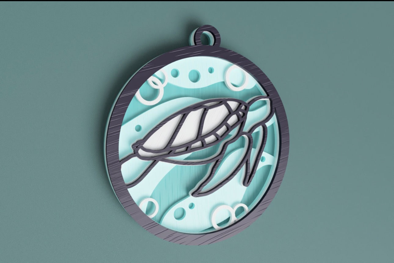 Sea Turtle Ornament-Crafteriffic Art