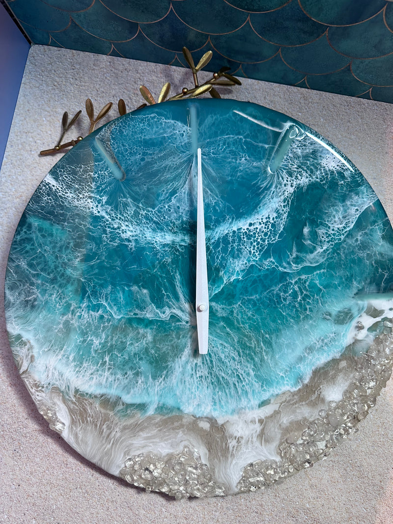 Green Large Ocean Clock - Pre Order