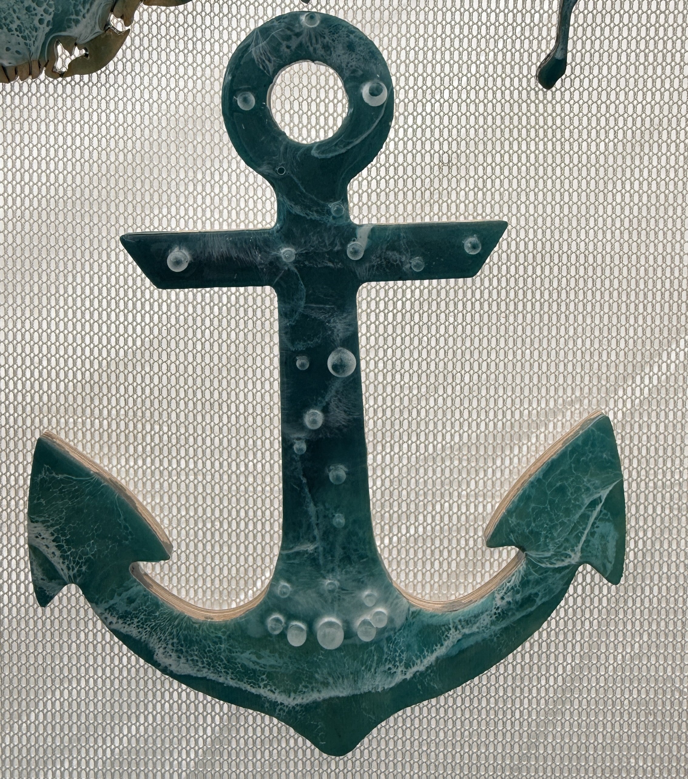Anchored by the Sea – 14 Inch Coastal Resin Art