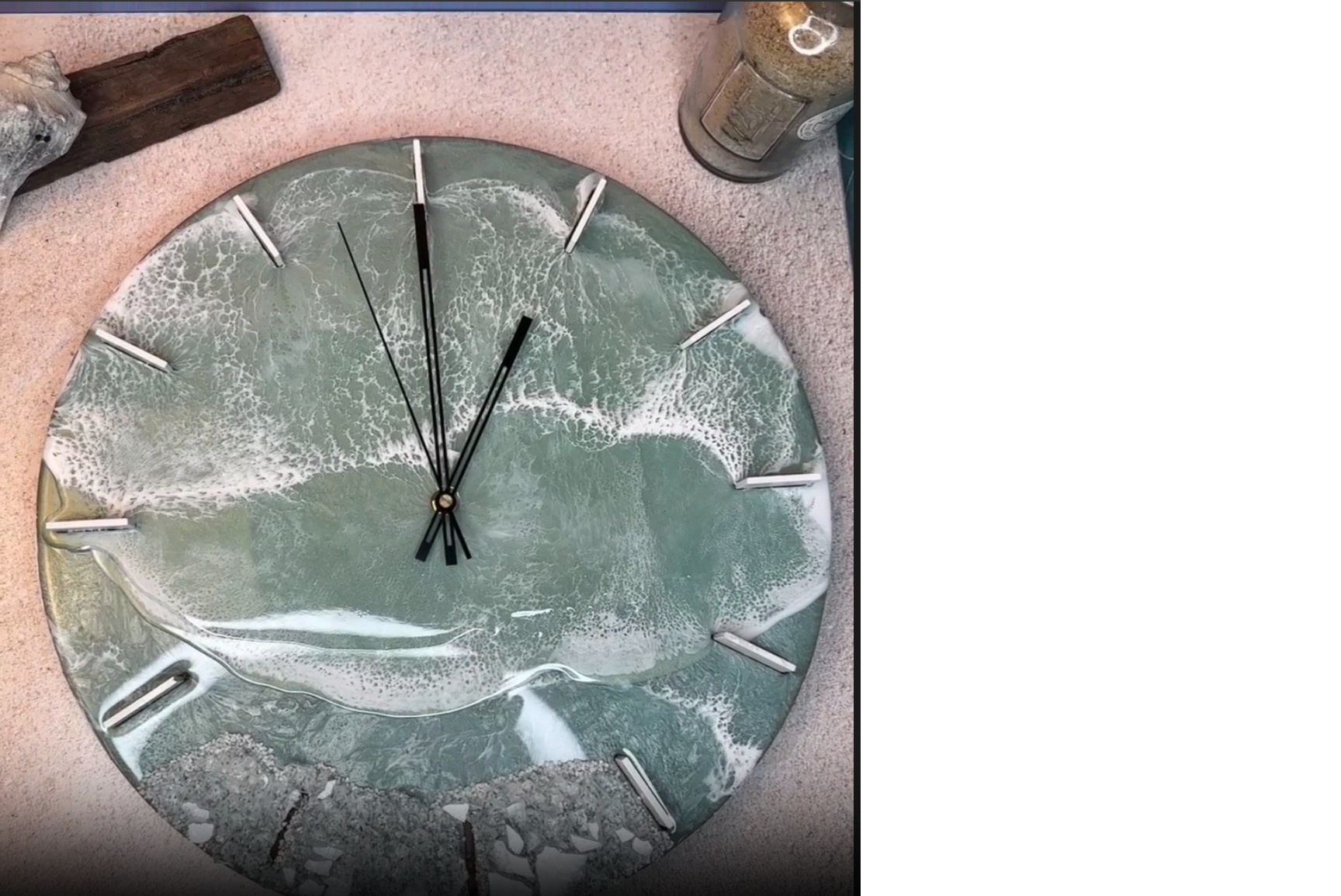 Large Ocean Clock-Crafteriffic Art