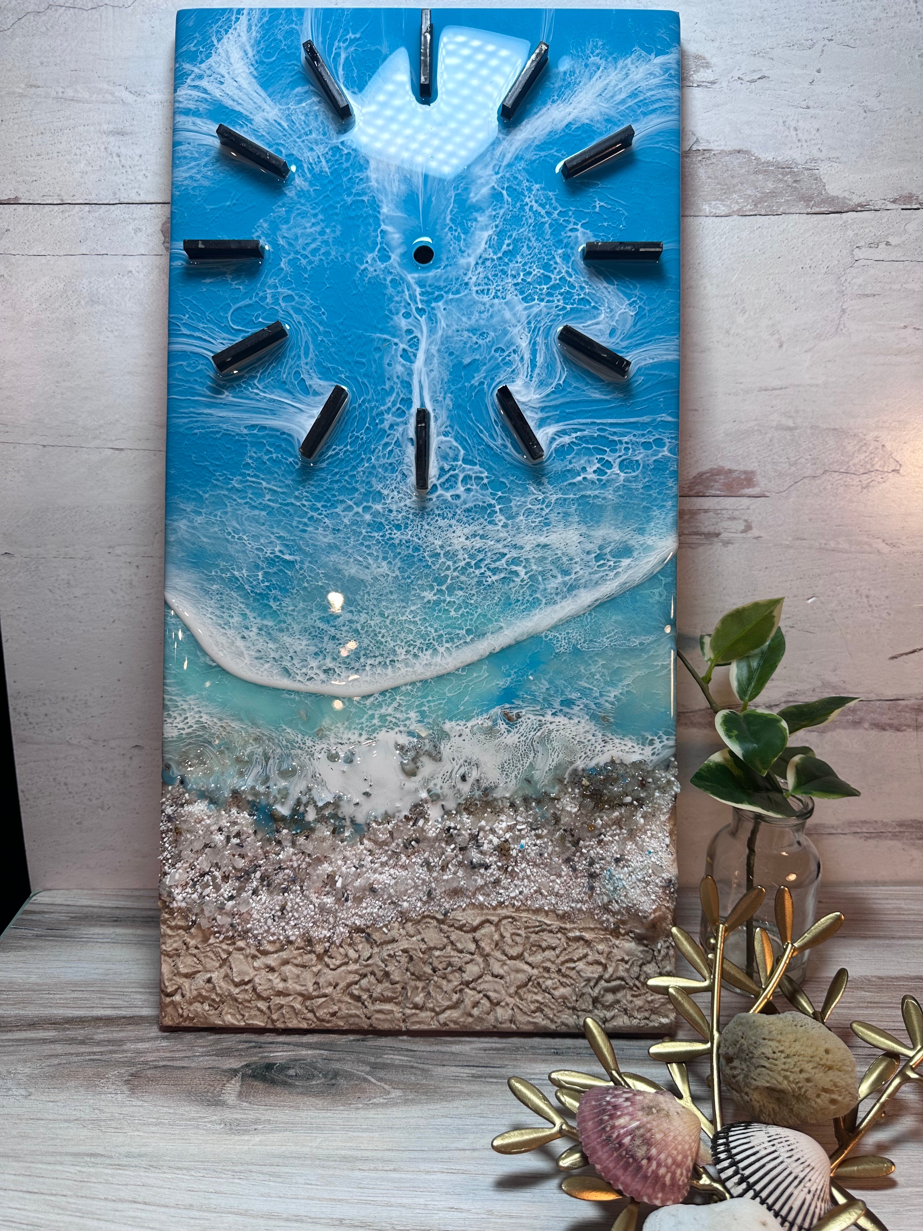 Rectangle Ocean Clock-Crafteriffic Art