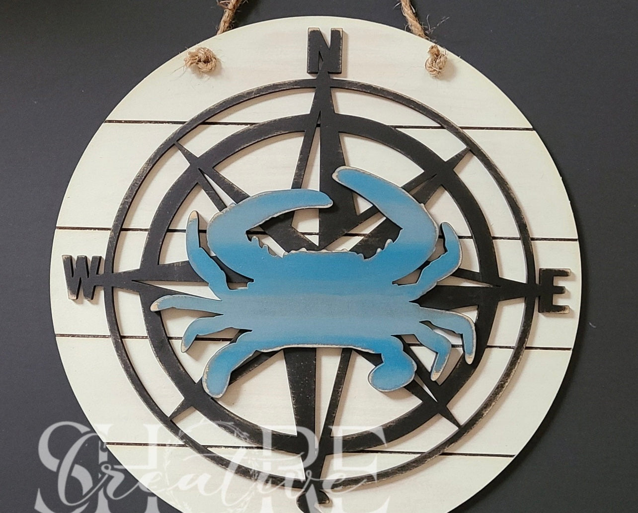 Handcrafted Compass Crab Ornament-Crafteriffic Art